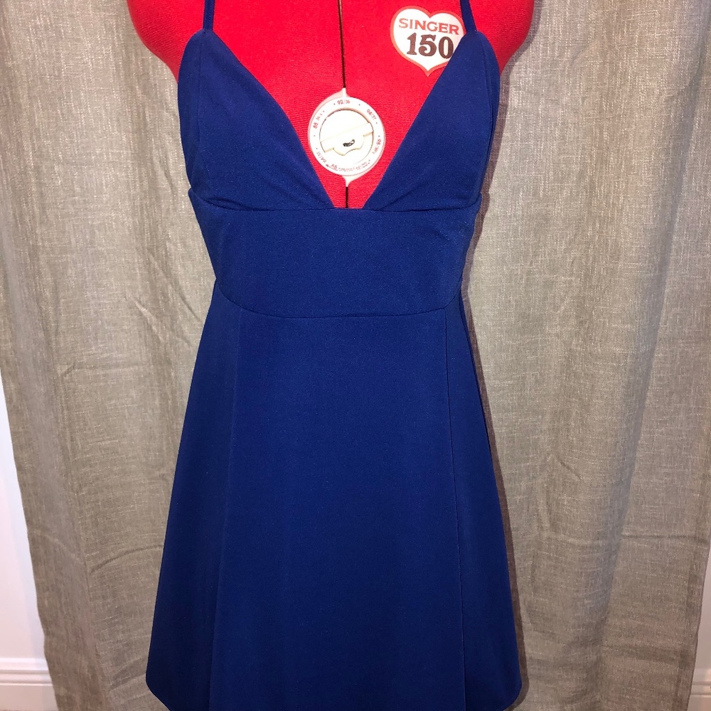 Simple Blue Cocktail Dress